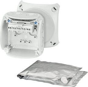 Hensel Abzweigdose halogenfrei und witterungsbeständig in Weiß, B: 9,3 cm, T: 9,3 cm - Bild 1