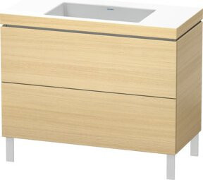 Duravit Waschtischunterschrank L-Cube c-bonded mit 2 Auszügen und medizinischer Ellipsenform, B/T: 100 x 48 cm - Bild 1