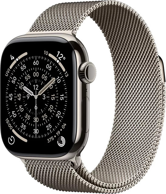 Apple Smartwatch, GPS, Cellular, 42 mm, Titan, Milanaise Loop, Unisex - Bild 1