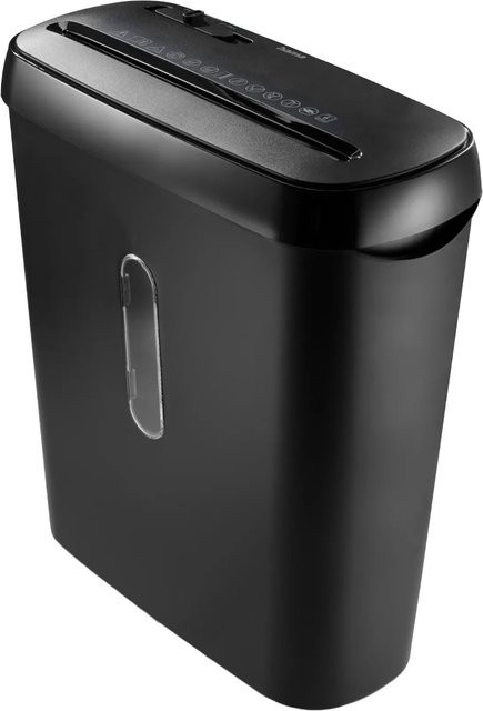 Hama Aktenvernichter Classic S61 Schredder in Schwarz mit Sicherheitsstufe P-2 und 8l Fassungsvermögen - Bild 1