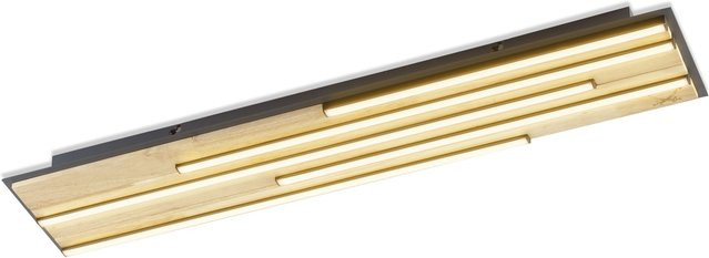 Deckenleuchte SANSIBAR BILDSEL in modernem Design, dimmbar, aus Metall und Holz, B/T/H: 30,0 x 16,5 x 5,5 cm - Bild 1