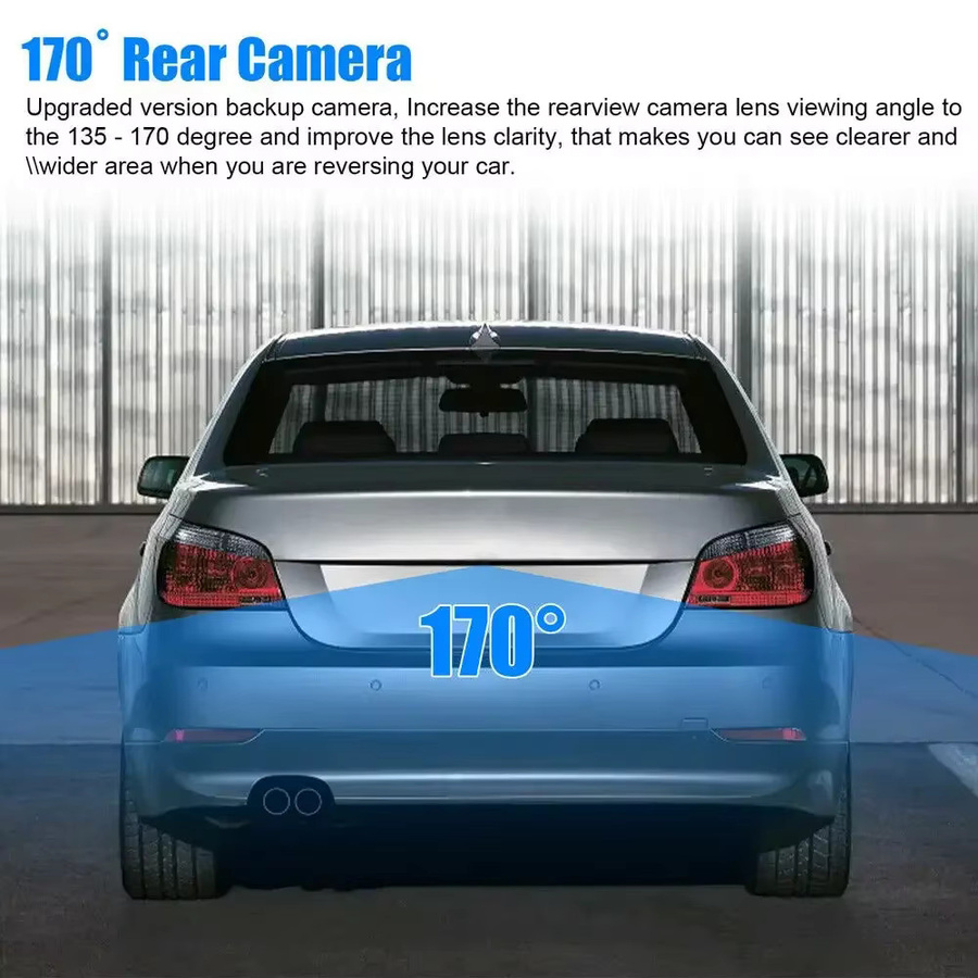 QueenDer HD 170° Auto-Rückfahrkamera mit Nachtsicht und wasserdichtem CMOS-Sensor in Schwarz - Bild 4
