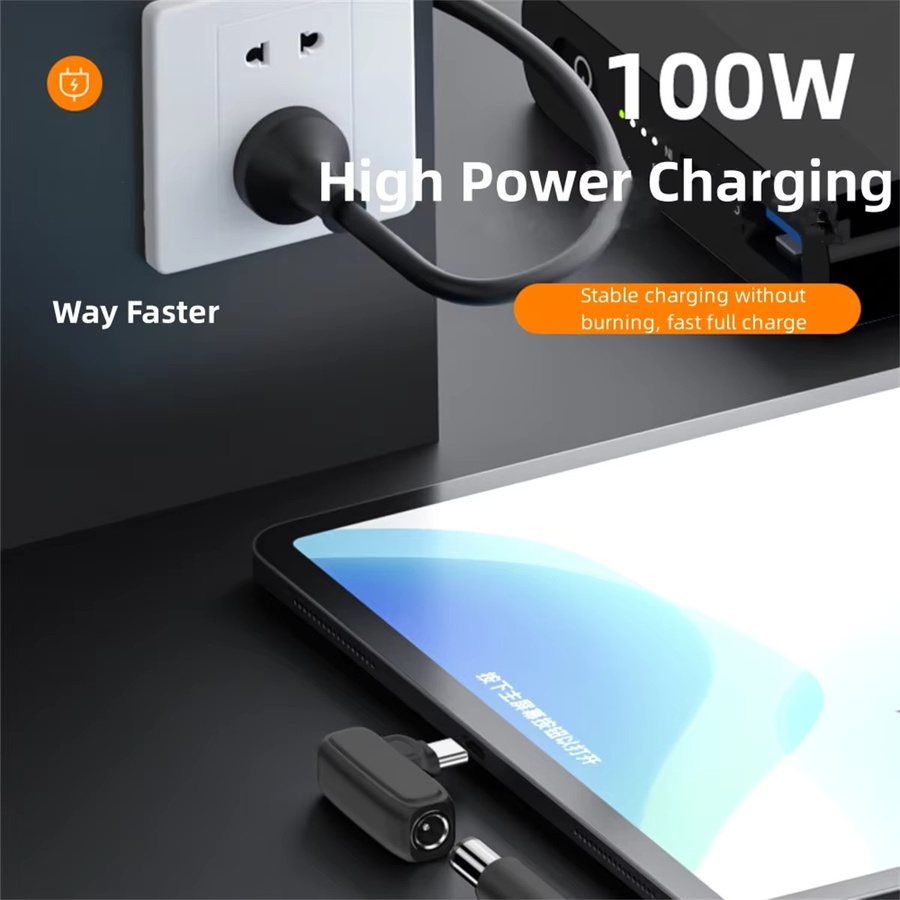BSN 100W DC Universal-Laptop-Ladegerät zu USB-C PD Trigger-Stromadapter Konverter in Schwarz - Bild 3
