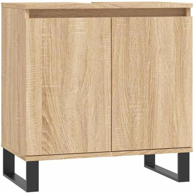 vidaXL Badschrank Sonoma-Eiche im industriellen Stil, B/T/H: 58 x 33 x 60 cm - Bild 1