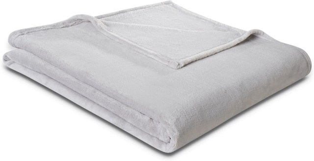 Biederlack Wohndecke Soft & Cover in Grau, Fluffy Strickoptik aus Polyester - Bild 1