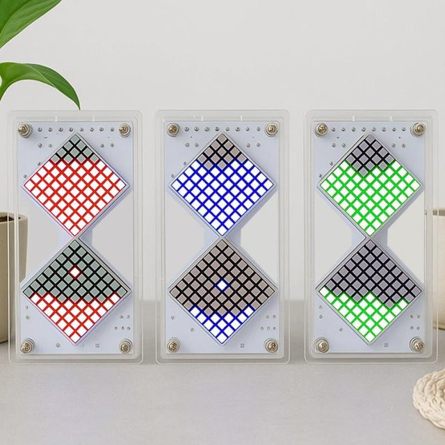 DIY LED Dot Matrix Elektronik-Bausatz mit Schwerkraft-Sensing Sanduhr Timer DC5V in Rot - Bild 1
