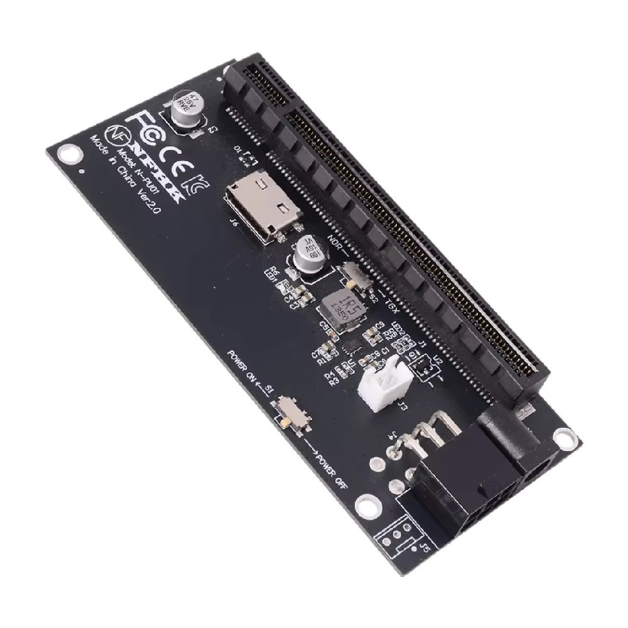 ADT-Link Oculink SFF-8612 zu PCIe X4 X16 Slot Adapterkarte mit SFF-8611 4i Kabel in Schwarz für PC Mainboard und Grafikkarte - Bild 3