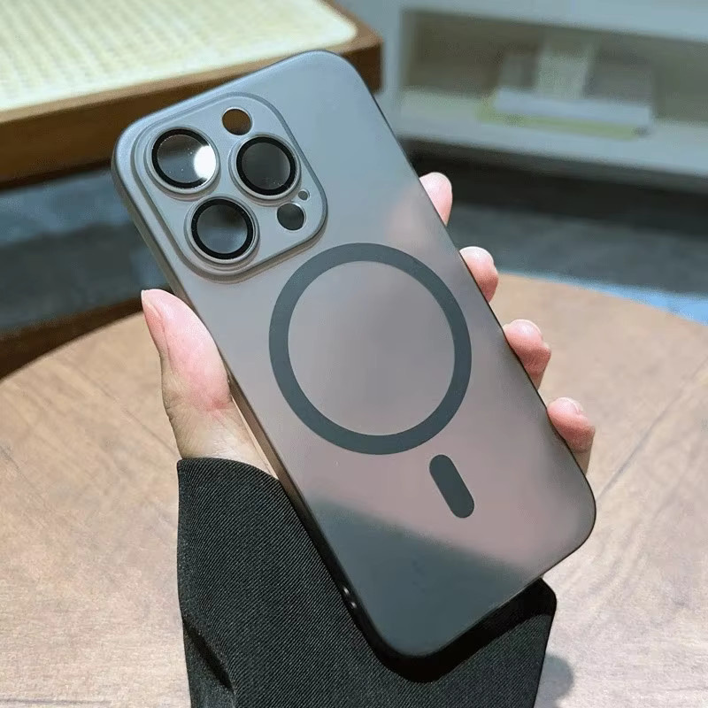 Magnetische Klebe-Linsenabdeckung für iPhone 17 16 15 14 13 12 11 Pro Max zum Schutz der Kamera in Schwarz und Grau - Bild 2