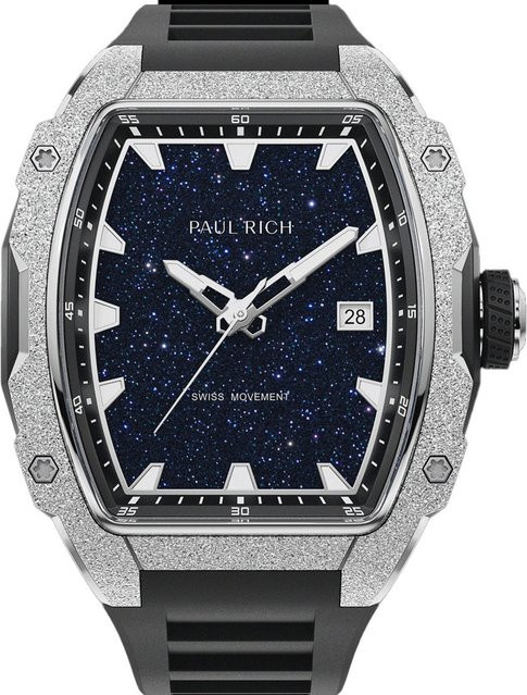 Paul Rich Herrenuhr, Quarz, Edelstahl, Blau, 42 mm, Silikon, 5 ATM - Bild 1