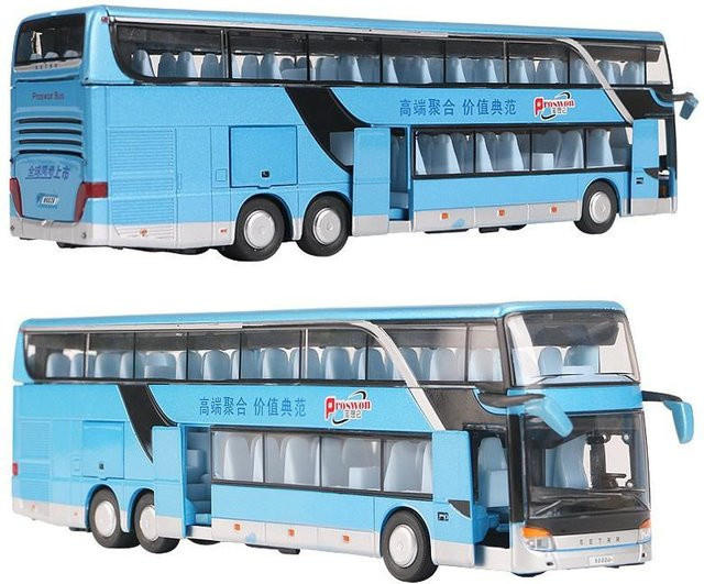 Linyi toy car Luxus-Bus, Spielzeugauto, 1:50, Metall, mit Licht und Sound, ab 14 Jahre - Bild 1