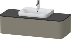 Duravit Waschtischunterschrank Happy D.2 Plus in Grau Matt, Wandmontage, B/T/H: 130 x 55 x 35,4 cm - Bild 1