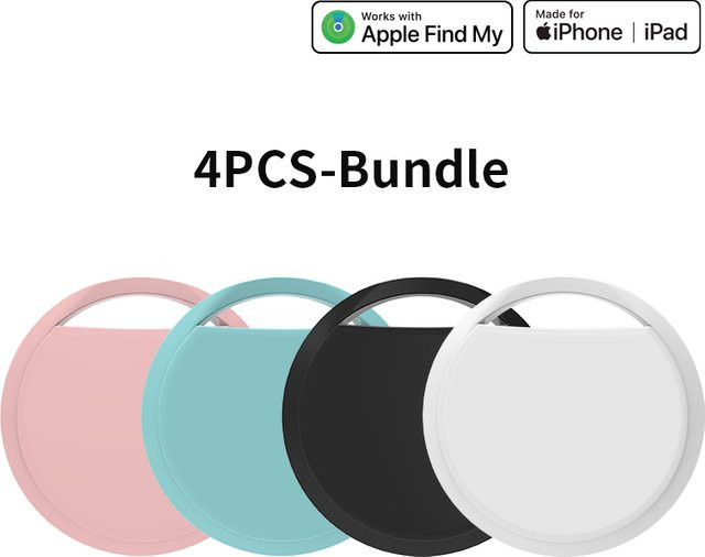 4er Bundle Bluetooth GPS Tracker kompatibel mit Apple Find My für iOS, Smart Tag Locator für Haustiere, Schlüssel und Taschen zur Sicherheit gegen Verlust - Bild 1