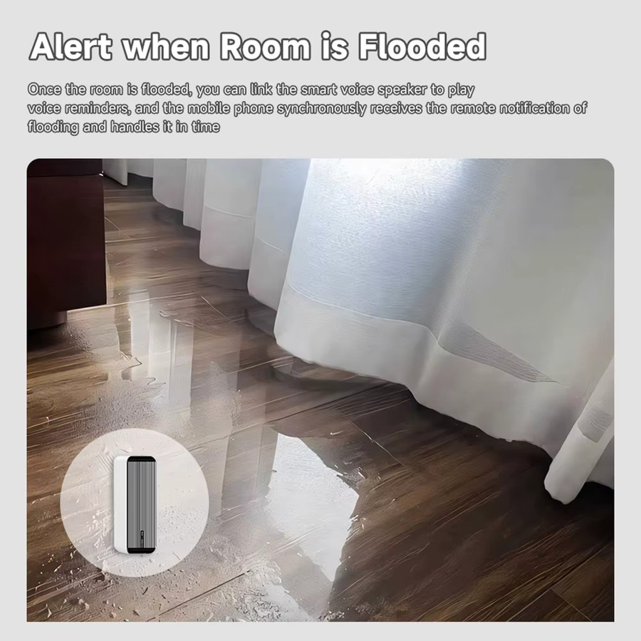 Tuya Smart WLAN-Regensensor iHseno Echtzeit-Regenwasserdetektor in Weiß, Smart Life App-gesteuert für Haus und Außenbereich - Bild 3
