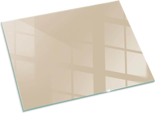 Tulup Glasplatte für Kamin als Funkenschutzplatte in Gelb, B/T: 80 x 60 cm - Bild 1