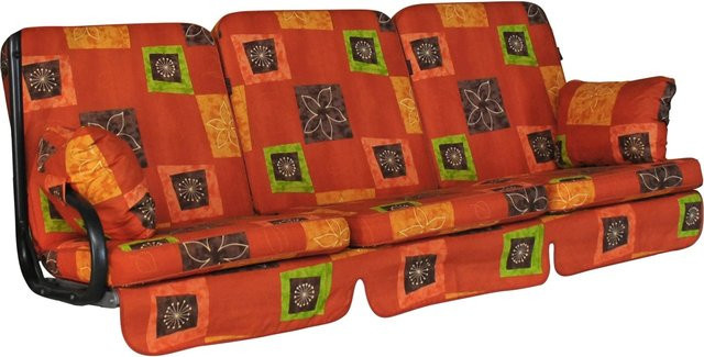 Angerer Hollywoodschaukel Auflage Star Sevilla in Terra/Terracotta/Orange B/T: 180 x 180 cm - Bild 1