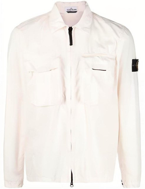 Stone Island Langarmjacke, Weiß, Herren - Bild 1