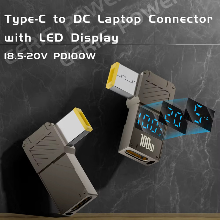 Geris Power PD100W USB-C zu DC-Stecker Konverter Ladeadapter für Lenovo Asus HP Dell Samsung - Bild 2