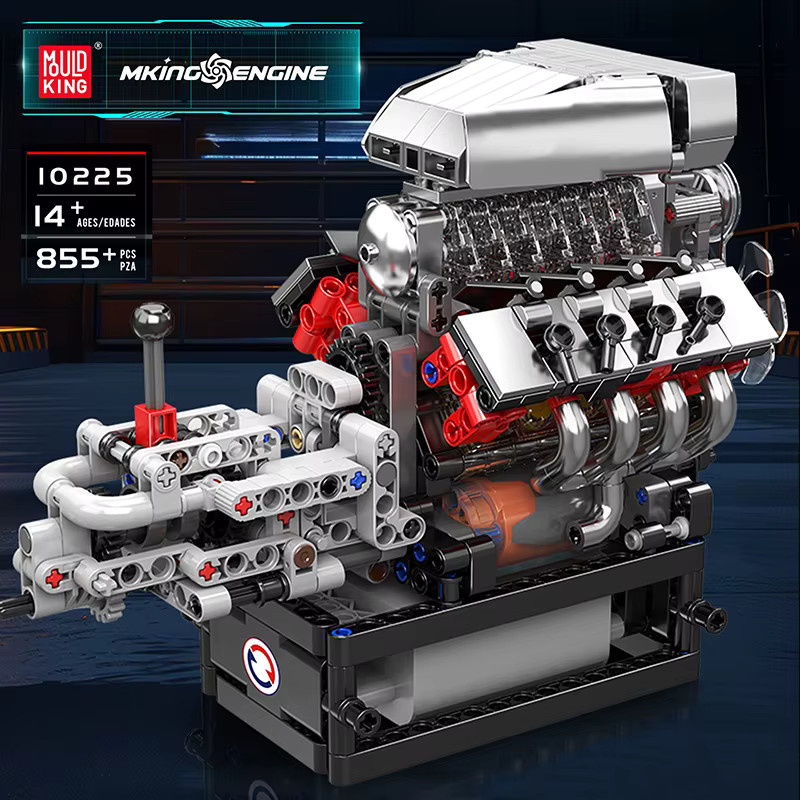 Mould King Technisches Automodell-Spielzeug, V8-Motor + Getriebe, ab 14 Jahren - Bild 2