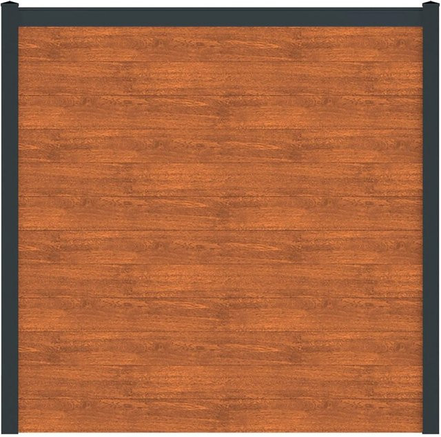 Vidual Sichtschutzzaun Snap 140 aus Aluminium in Light Oak, blickdicht, Aufdübelung, Höhe: 175 cm, Breite: 891 cm - Bild 1
