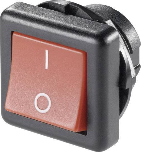 TRU Components Wippschalter TC-R13-136A-05 Rot 250 V/AC 6A 1 x Aus/Ein rastend bündig montierbar - Bild 1