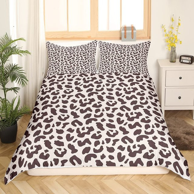 Bettwäsche Set Your Warm Home Rosa Leopard Muster mit Glitzer-Effekt, 2/3-teilig aus Polyester, B/H: 210 x 210 cm - Bild 1