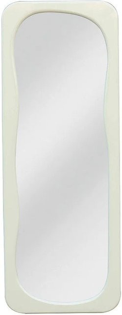 Haimei Wandspiegel in Elfenbein mit organischem Wellendesign, B/H: 60 x 160 cm - Bild 1