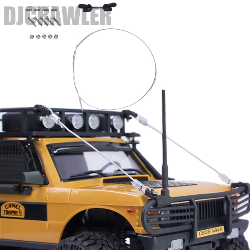DJCRAWLER Upgrade Zubehör, 1:24, Metall, Fenster Mesh Sonne und Regen Schild Antenne Chassis Rüstung für FCX24M Range Rover Modifizierte Auto KIT - Bild 4