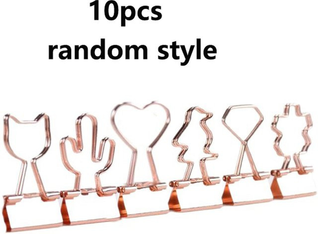 10 Stück Schwalbenschwanz-Clips aus Metall in Gold, 19 mm Ticket-Clips und Snack-Beutel-Clips für dein Büro und Haushalt - Bild 1