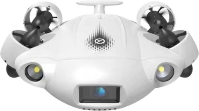 Unterwasserroboter mit Schwenk- und Neigefunktion als Unterwasserdrohne in Weiß - Bild 1
