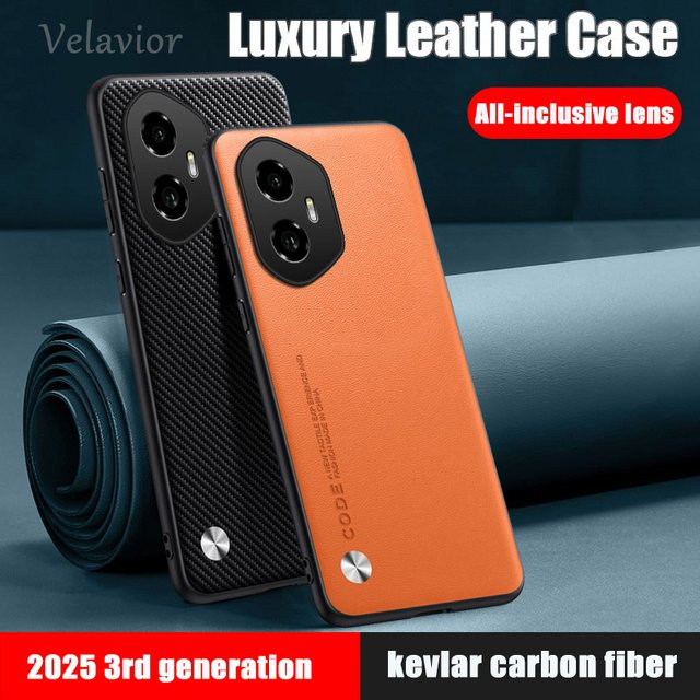 Luxus PU Leder Schutzhülle für Honor 300 und Honor 300 Pro in Grün, Stoßfeste Silikon Rückseite - Bild 1