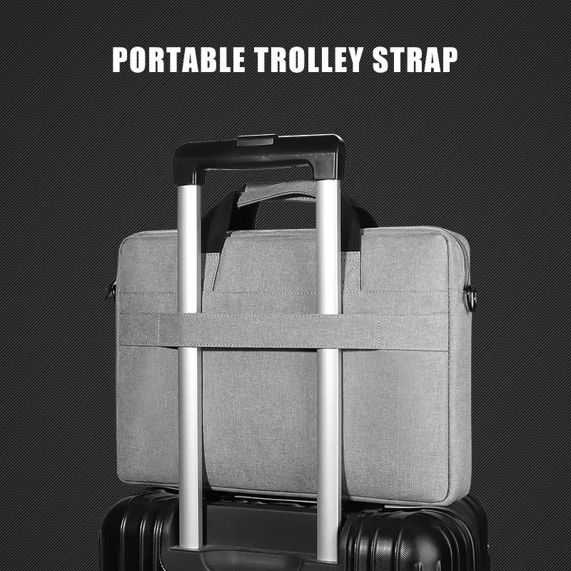 TAIKESEN Laptoptasche als Hülle und Schultertasche für Macbook Air Pro und Notebooks in Grau - Bild 2