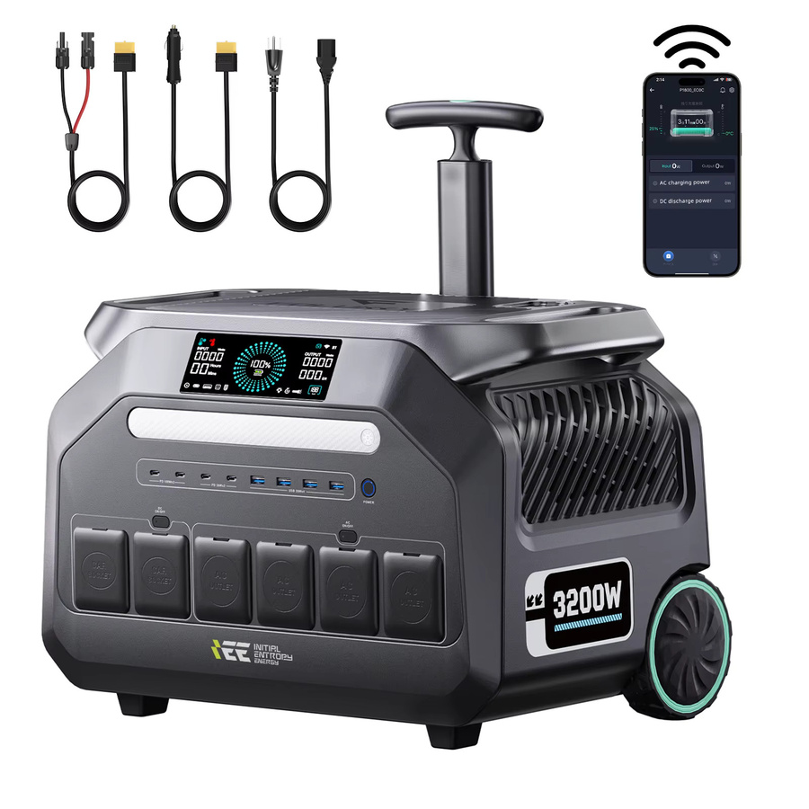 IEE P3200 Tragbare Powerstation Solargenerator mit 3200W Leistung und 2048Wh Kapazität LiFePO4 für Camping und Angeln - Bild 8