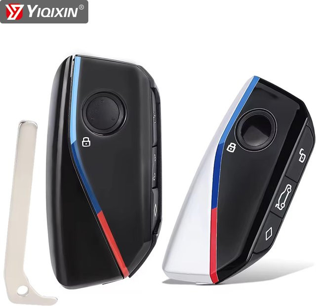 YIQIXIN Smart Auto Schlüssel Shell Fernbedienung Gehäuse für BMW iX i20 X5 i7 X7 X1 i5 X6 G07 LCI U11 7 Serie G70 G09 XM U06 G81 M3 in Schwarz - Bild 1