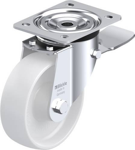 Blickle L-PO 150XR-ST Lenkrolle mit Feststeller, verzinkt, Rad-Durchmesser: 15 cm, Tragfähigkeit: 400 kg - Bild 1