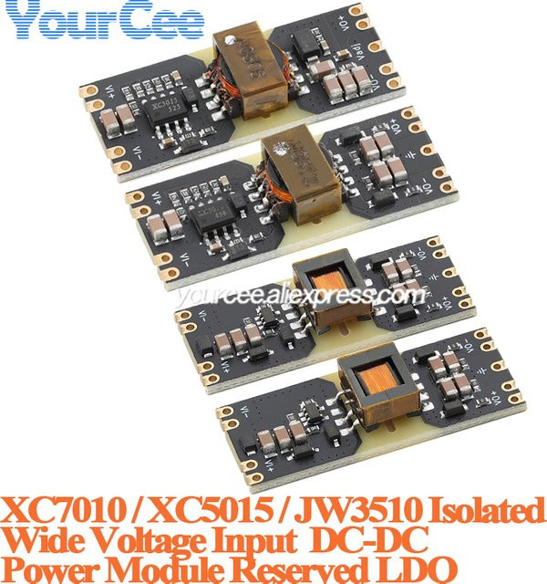 Isoliertes DC-DC Weitspannungs-Netzteilmodul XC5015 JW3510 XC7010 mit 9-42V Eingangsspannung und reserviertem LDO für 5V 12V ±5V ±12V Ausgänge, 10 Stück - Bild 1