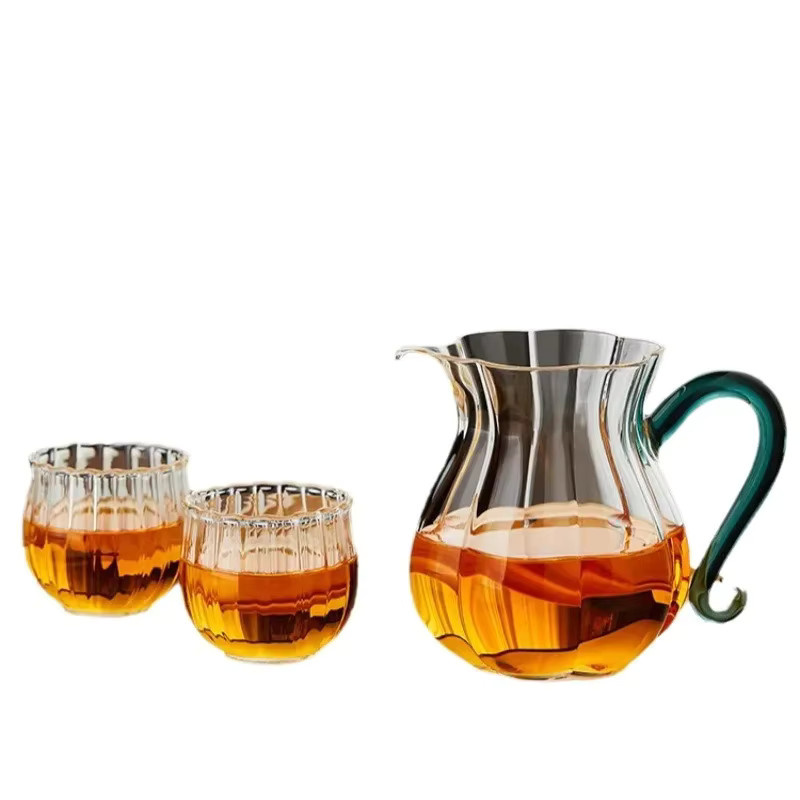 Pyrex Japanisches Tee-Ei aus transparentem Glas in Grün mit Klebebandgriff für Kung-Fu-Teetassen - Bild 4
