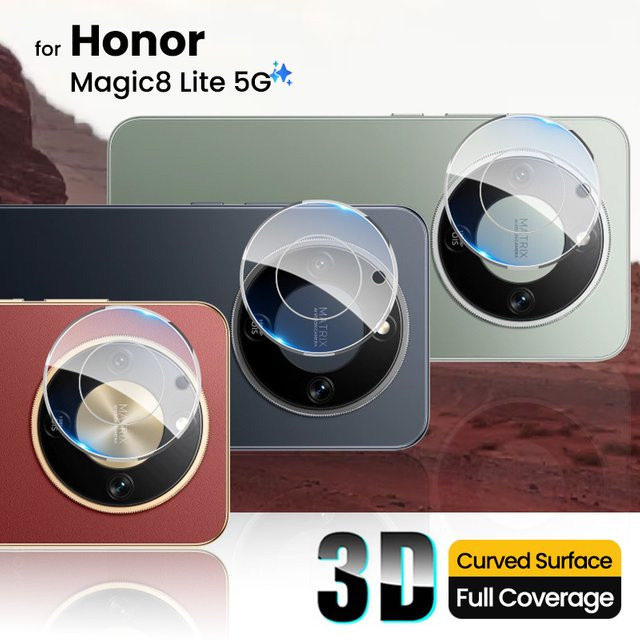 3er-Set Honor X9d und Magic8 Lite Kamera-Schutzfolie aus klarem Kristallglas für die Objektivabdeckung, transparent - Bild 1