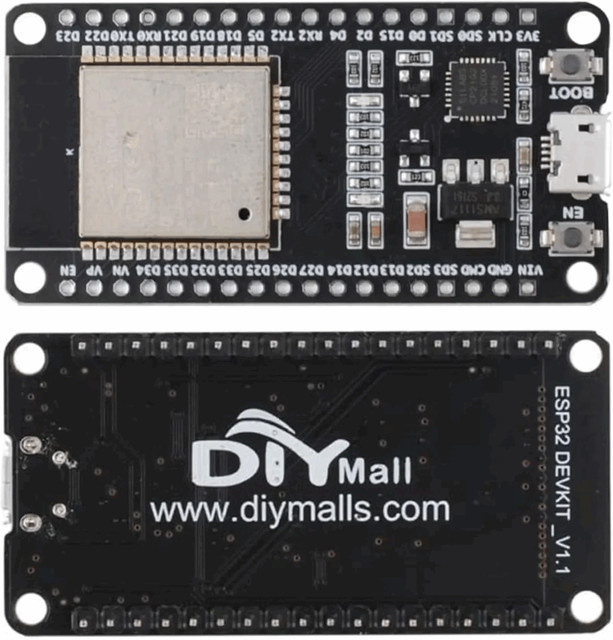DEVIT V1 ESP32 Entwicklungsboard mit 2,4 GHz WiFi und Bluetooth BLE 4.2, 36-Pin Dual-Core Dev Modul MCU für Arduino und IoT-Projekte, Schwarz - Bild 1