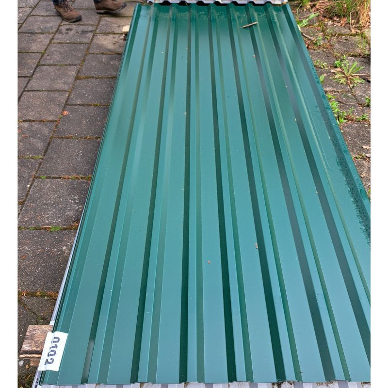Trapezblech Aluminium Friedrich von Lien AG Moosgrün RAL 6005 Breite: 138 cm, Länge: 250 cm - Bild 1