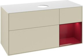 V&B Waschtischunterschrank Finion in Silbergrau lackiert, Breite: 120 cm, Tiefe: 50,1 cm, Höhe: 50,1 cm - Bild 1