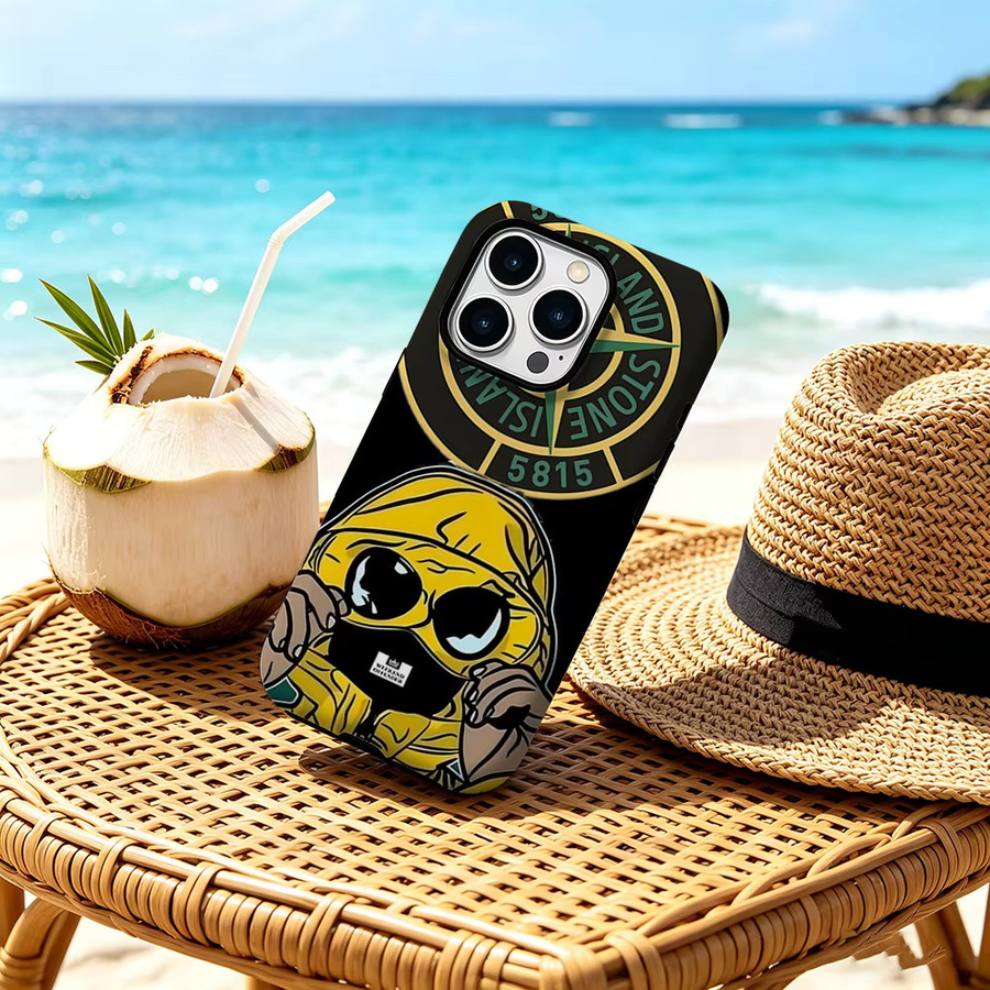 CaseChic MagSafe Schutzhülle mit mattem Bumper und S-Stone-s I-Islands Hoodie Design für iPhone 17 16 15 14 13 Pro Max, Stoßfeste PC Hülle, Mehrfarbig - Bild 3