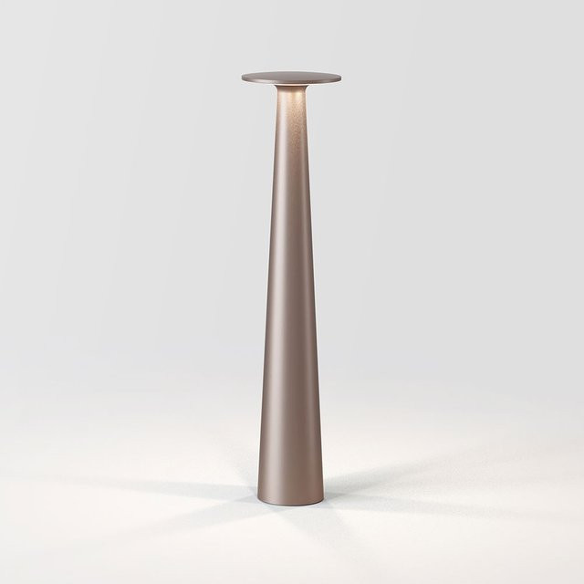 IP44 Lix Skinny LED-Tischleuchte in Bronze mit Akku und Steckernetzteil, dimmbar und wetterfest - Bild 1
