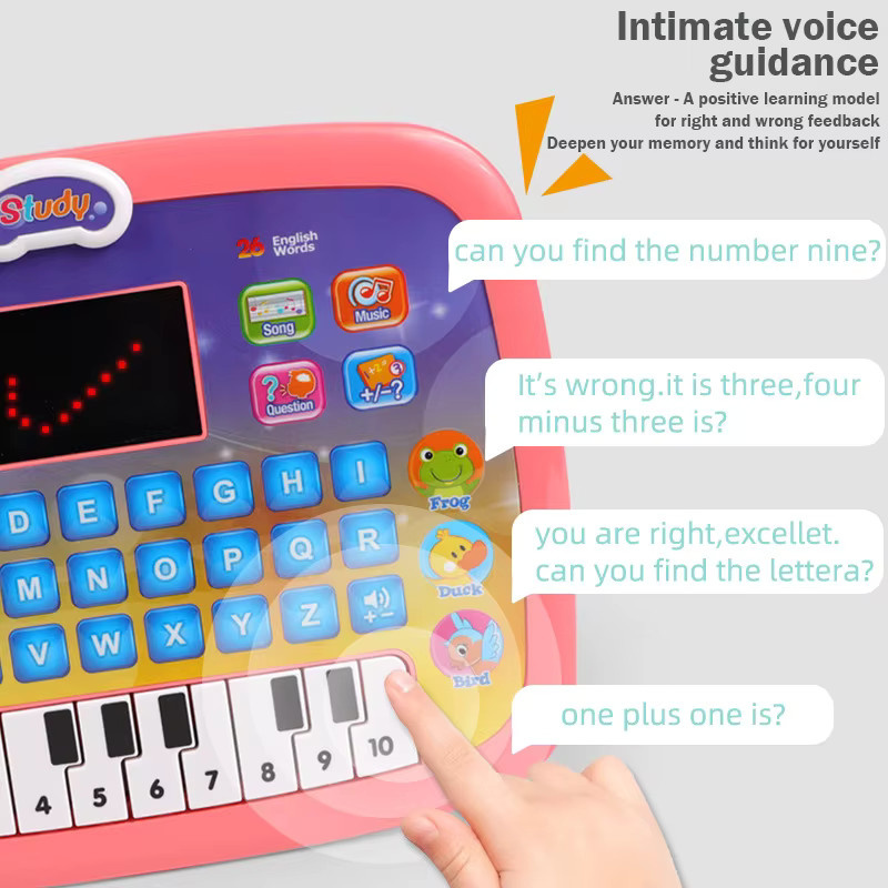 CONUSEA Kinder-Bildungs-Tablet-Spielzeug, Englisch-Lernmaschine, Musik-Sound, ab 3 Jahre - Bild 2