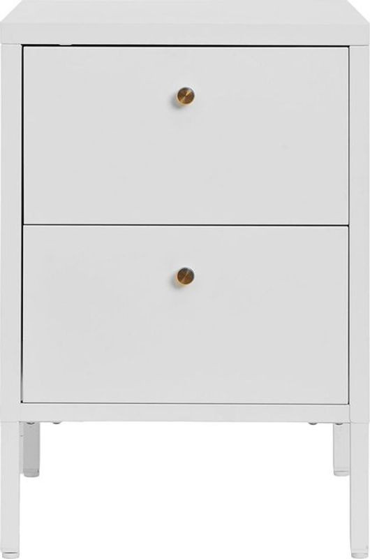 House Nordic Dalby Kommode mit 2 Schubladen in Weiß im skandinavischen Design aus Metall - Bild 1
