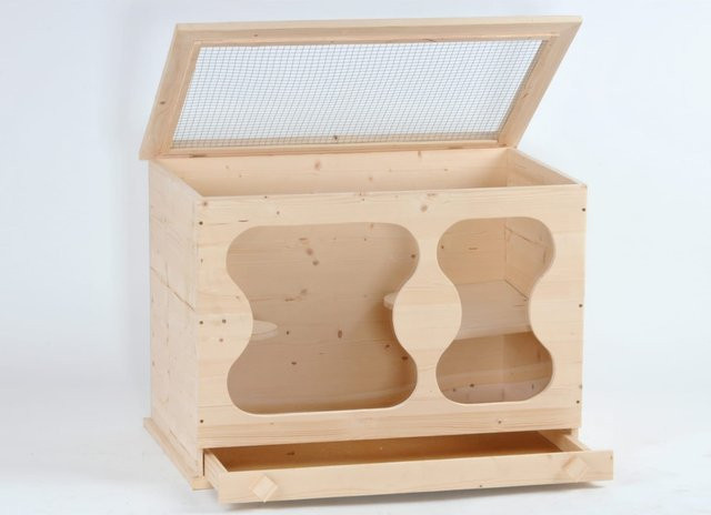 Silvio Design Nagerkäfig Coco in Braun und Beige aus Holz - Bild 1