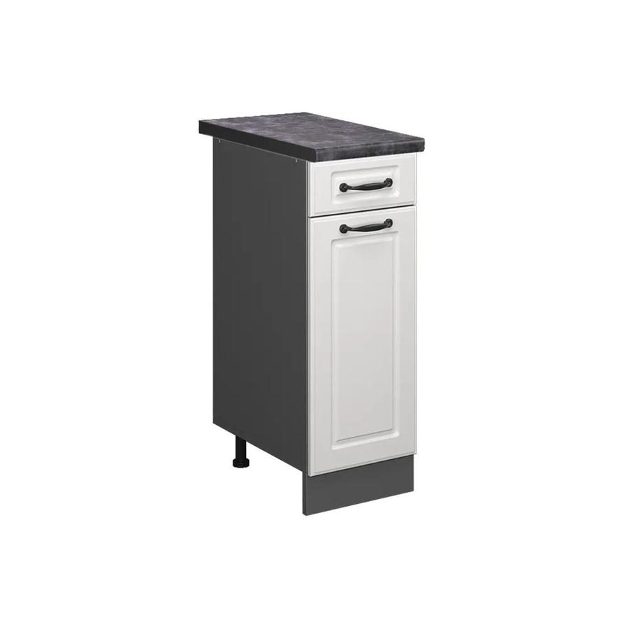 Vicco Küchenunterschrank R-Line Landhausstil in Weiß und Anthrazit mit Türen und Schubladen, B: 30 cm, H: 81,6 cm, T: 60 cm - Bild 2