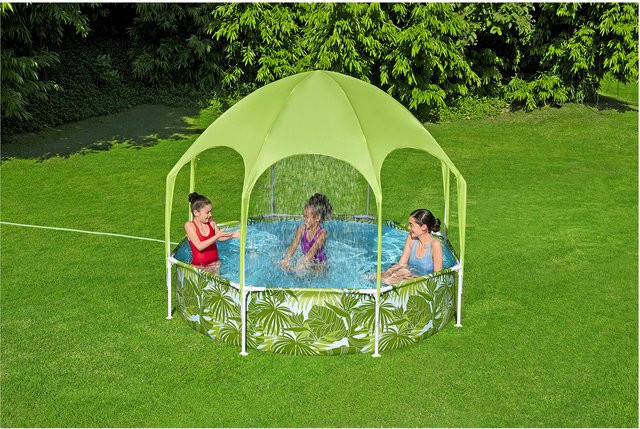 Bestway Steel Pro Frame Pool Splash-in-Shade Durchmesser: 244 cm, Höhe: 51 cm - Bild 1