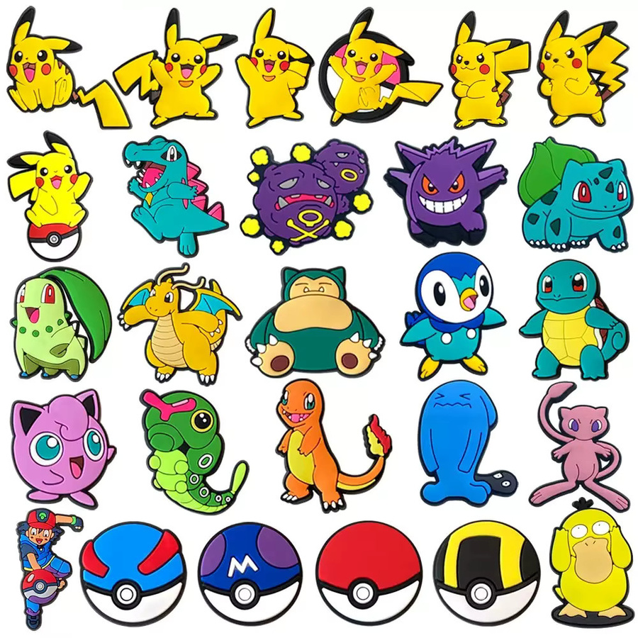 Bandai Pocket Monster Schuh-Charms, PVC, Unisex - Bild 2