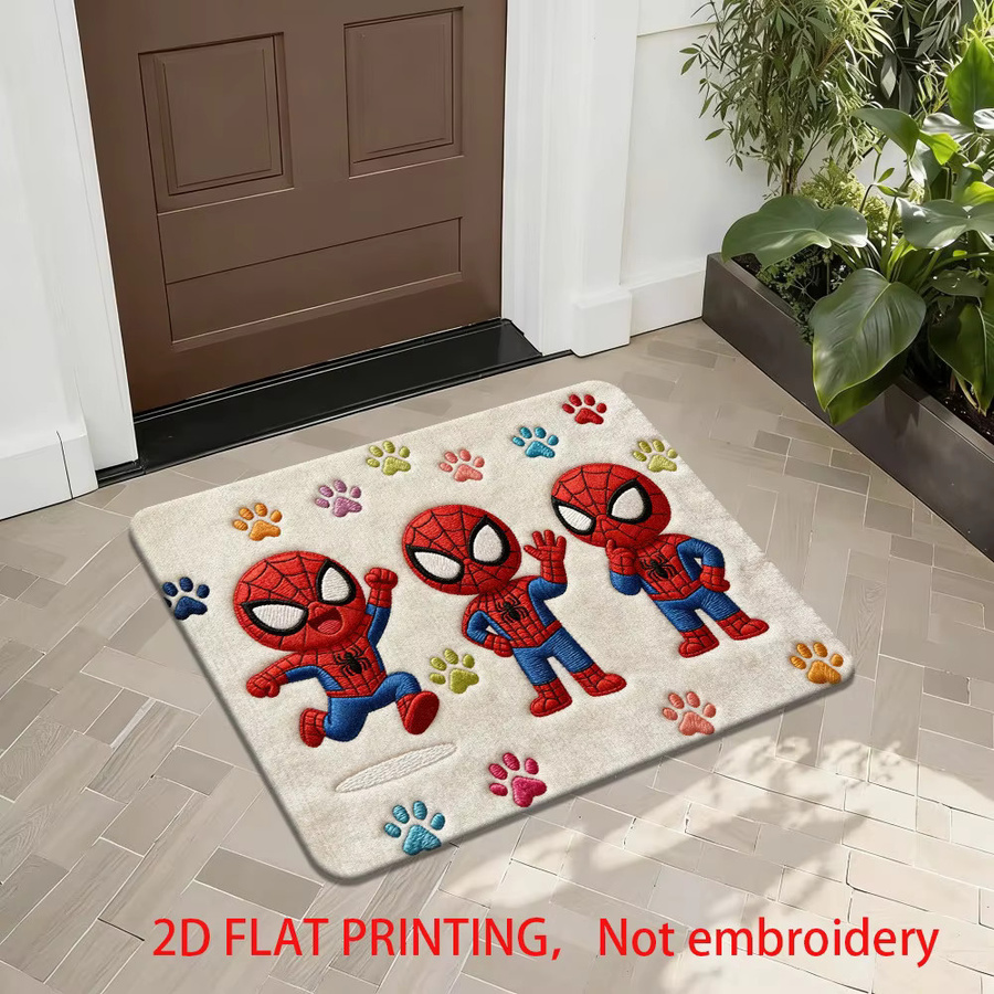 Beast Kingdom Marvel Spider-Man Bodenmatte aus Polyester, rutschfest und ultra-weich, Mehrfarbig, B x T: 60 x 60 cm - Bild 3