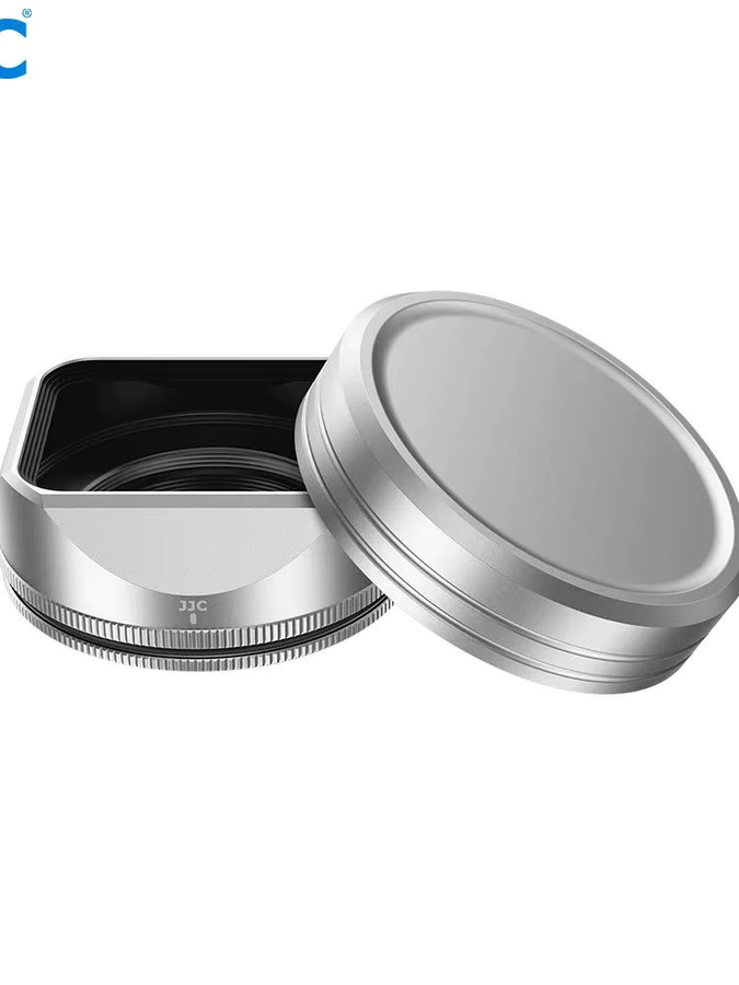 JJC Metall-Quadrat-Gegenlichtblende für Fujifilm XF 23mm F2.8 R WR und XF 27mm F2.8 R WR Objektive in Schwarz oder Silber - Bild 7